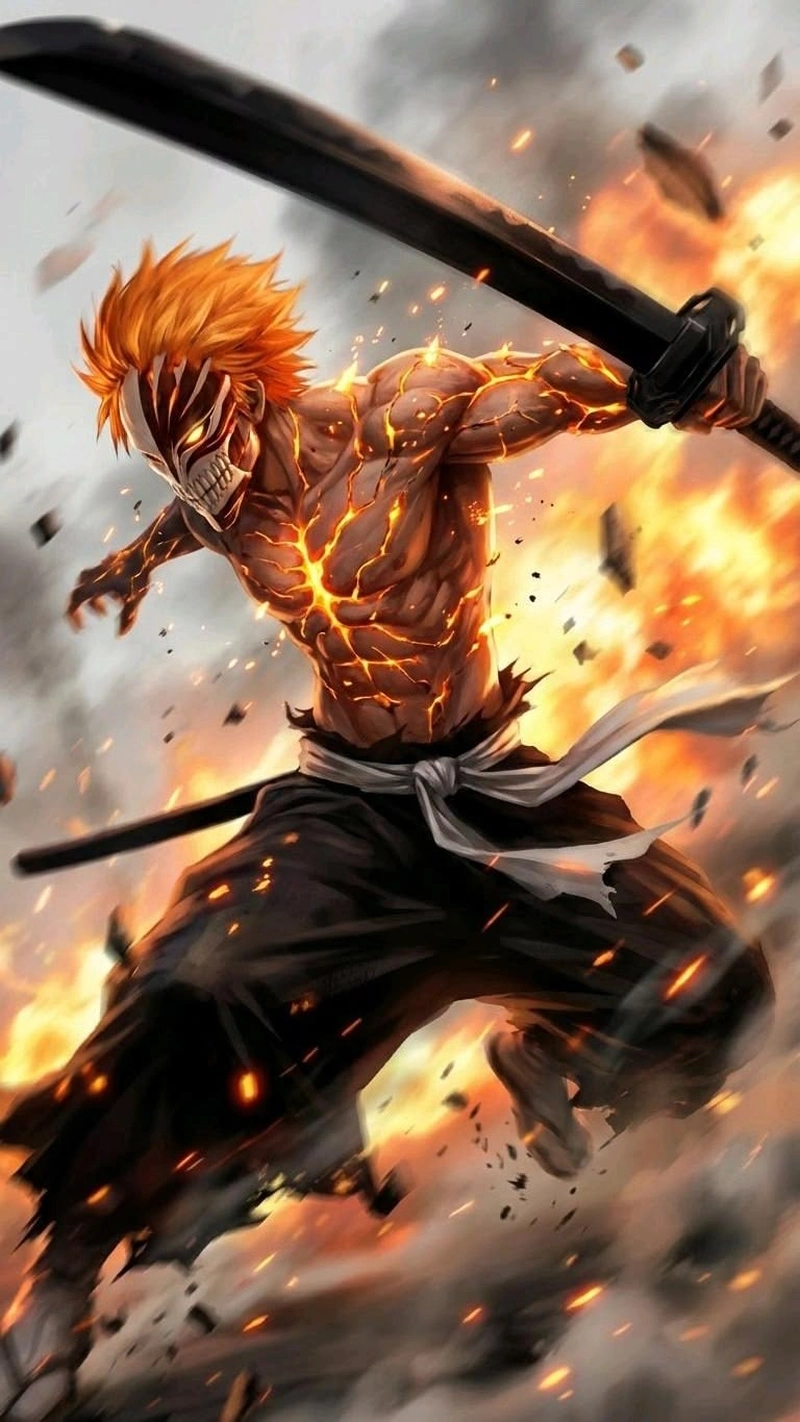 Hình Kurosaki Ichigo với phong cách hành động cuốn hút