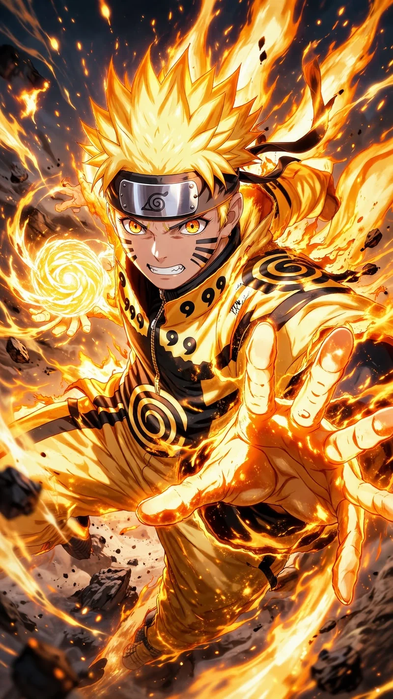 Hình Naruto ngầu mang phong thái trưởng thành mạnh mẽ