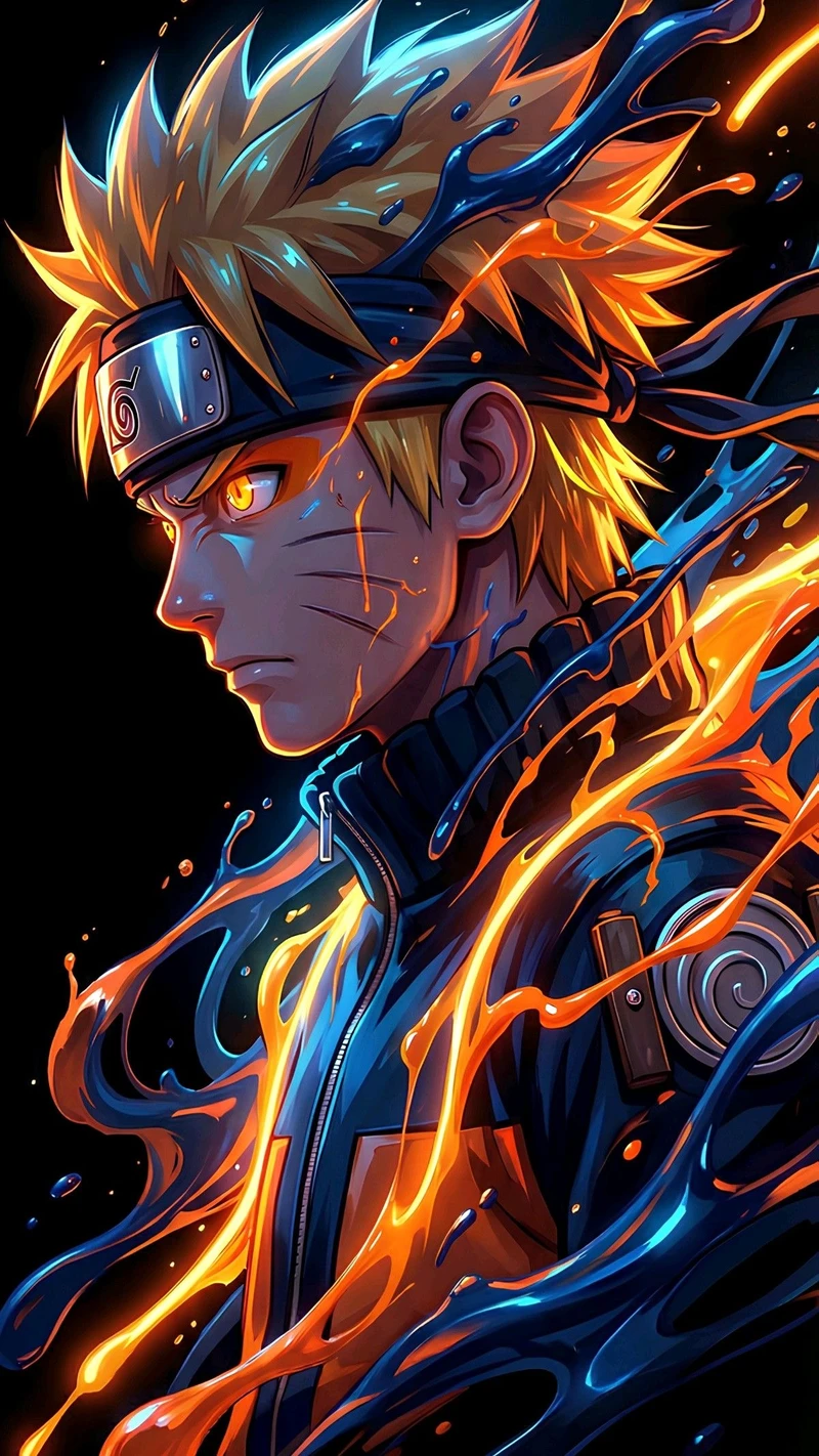 Hình Naruto ngầu với ánh nhìn sắc bén đầy tự tin
