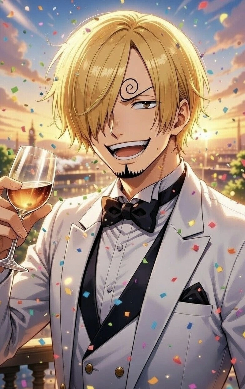 Hình Sanji với phong cách anime nam điển trai