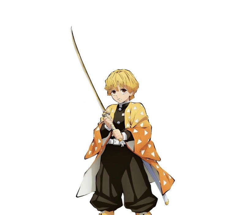 Hình Zenitsu anime phong cách hành động mạnh mẽ