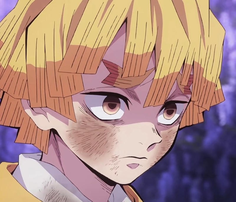Hình Zenitsu anime thể hiện cá tính nhân vật rõ ràng