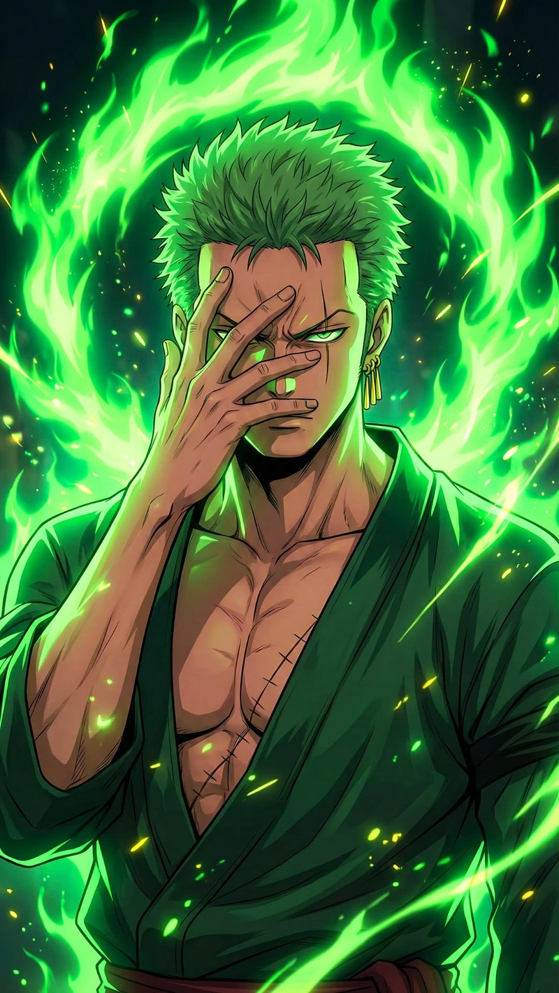 Hình Zoro với thần thái tự tin và mạnh mẽ