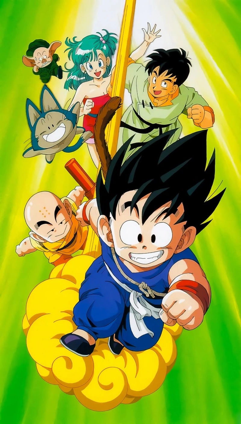 Hình ảnh Krillin chiến đấu cùng đồng đội trong Dragon Ball