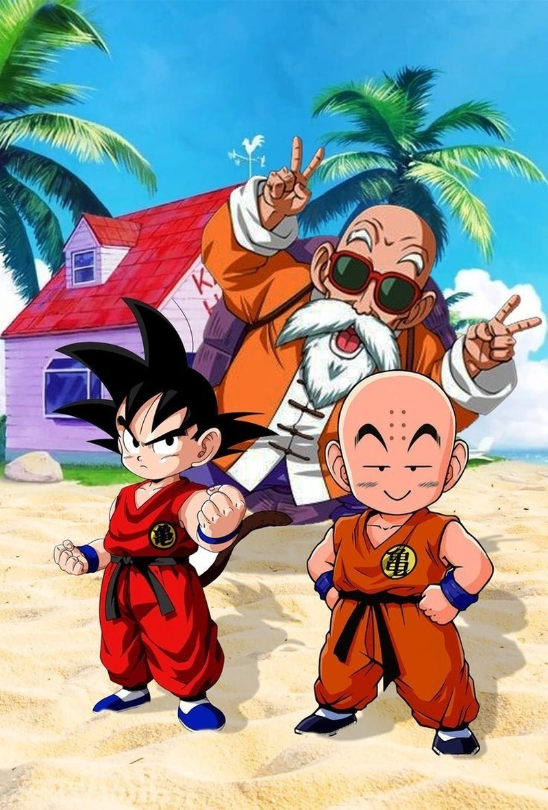 Hình ảnh Krillin trong khoảnh khắc hành động nhanh nhẹn