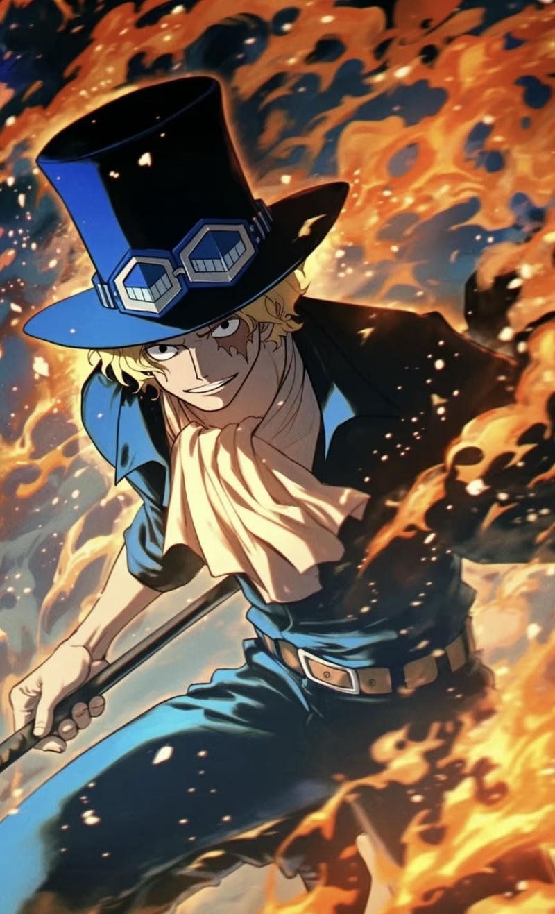Hình ảnh Sabo phong cách anime hành động mạnh