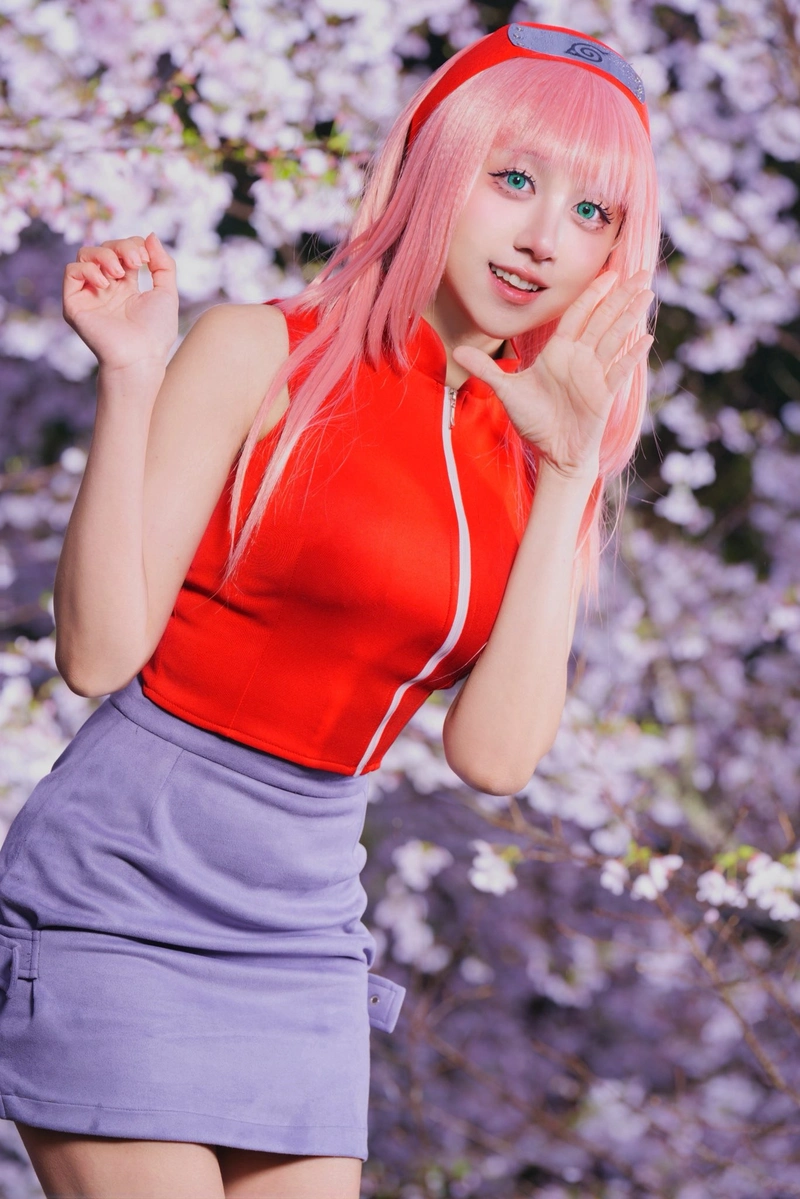 Hình ảnh Sakura Haruno cosplay tái hiện nữ ninja Lá nổi tiếng
