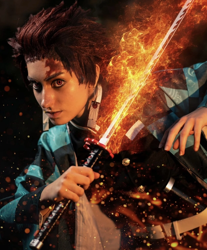 Hình ảnh Tanjiro cosplay gây chú ý