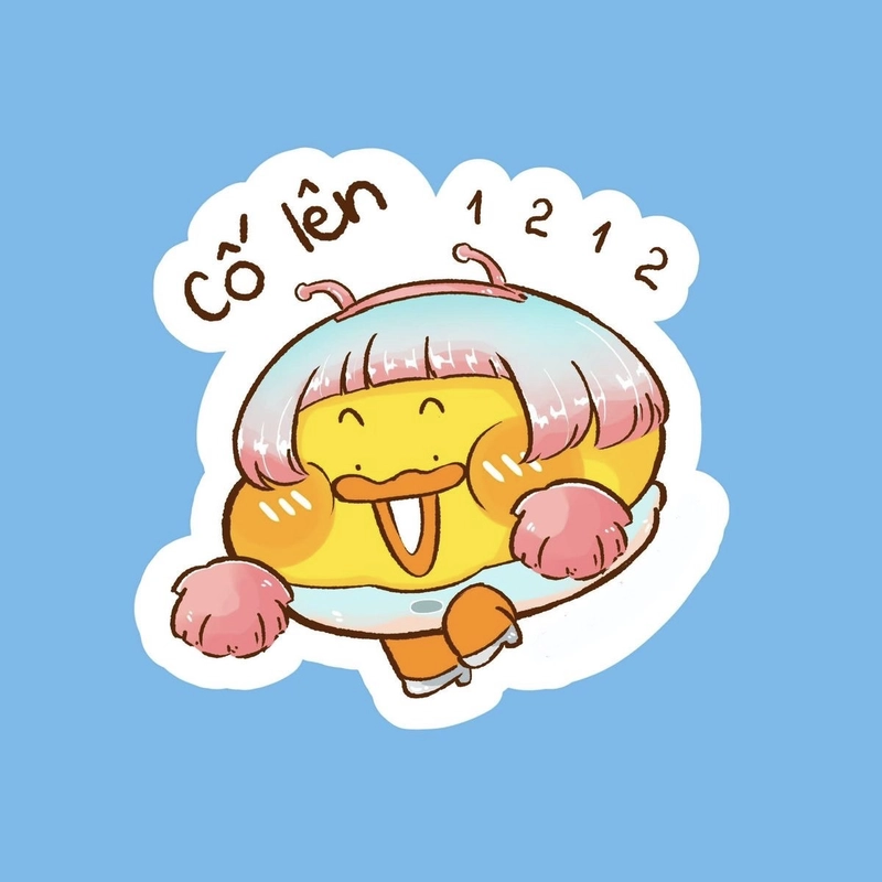 Hình ảnh cố lên meme phong cách đơn giản hài hước