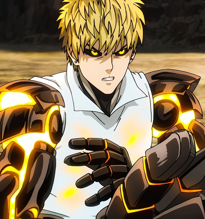 Hình anime Genos ánh nhìn sắc bén cuốn hút
