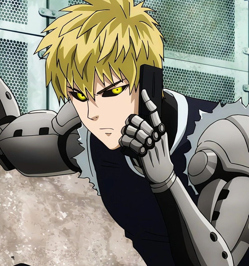 Hình anime Genos ánh nhìn sắc bén đẹp