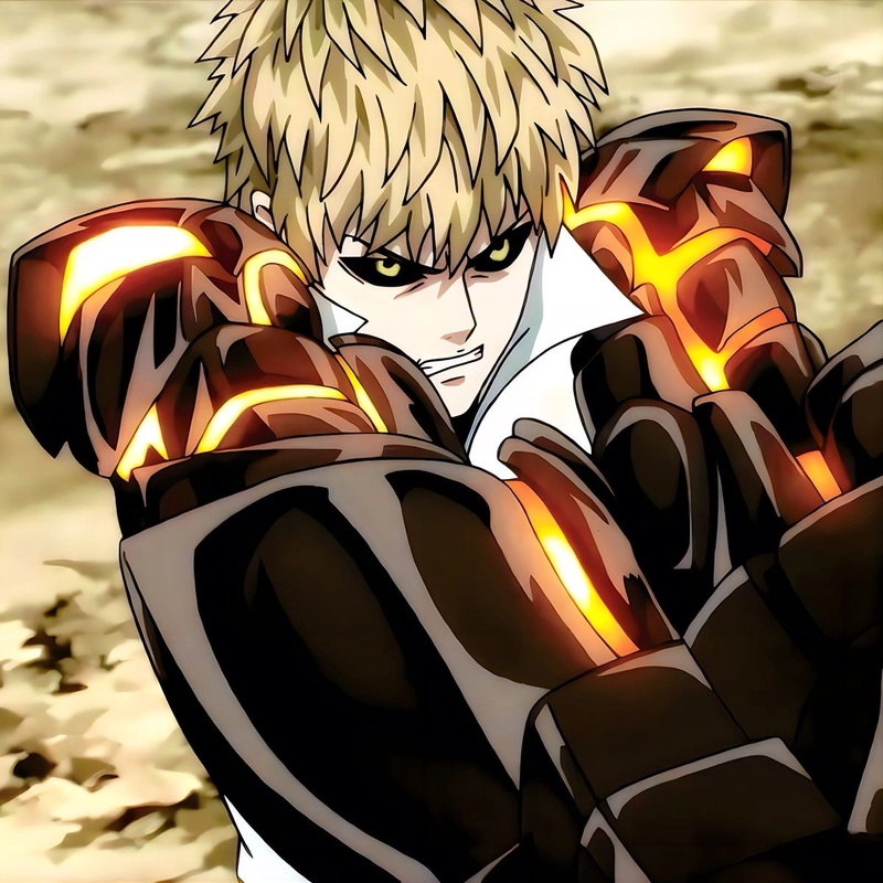 Hình anime Genos phong thái chiến binh mạnh