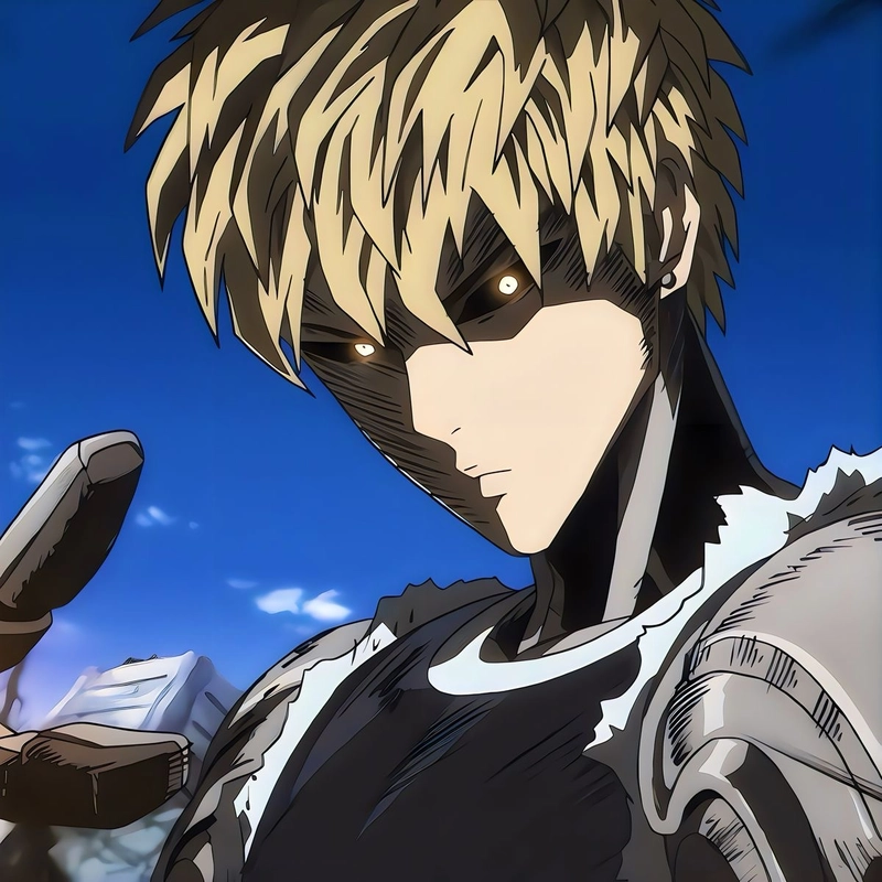 Hình anime Genos phong thái tự tin đẹp