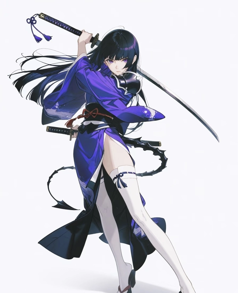 Hình anime nữ cầm kiếm cùng khí chất anh hùng