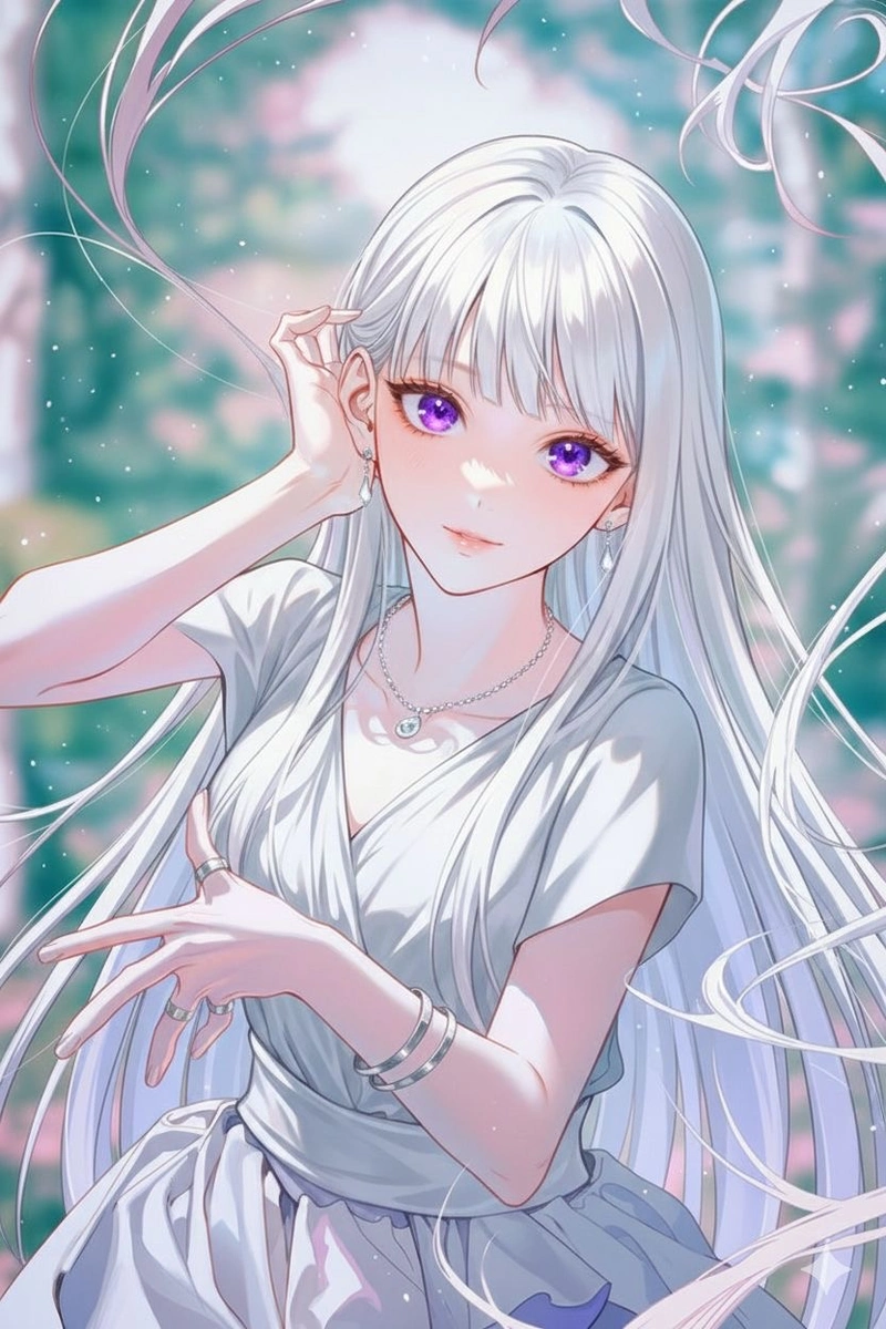 Hình anime nữ mang nét đẹp dịu dàng cuốn hút