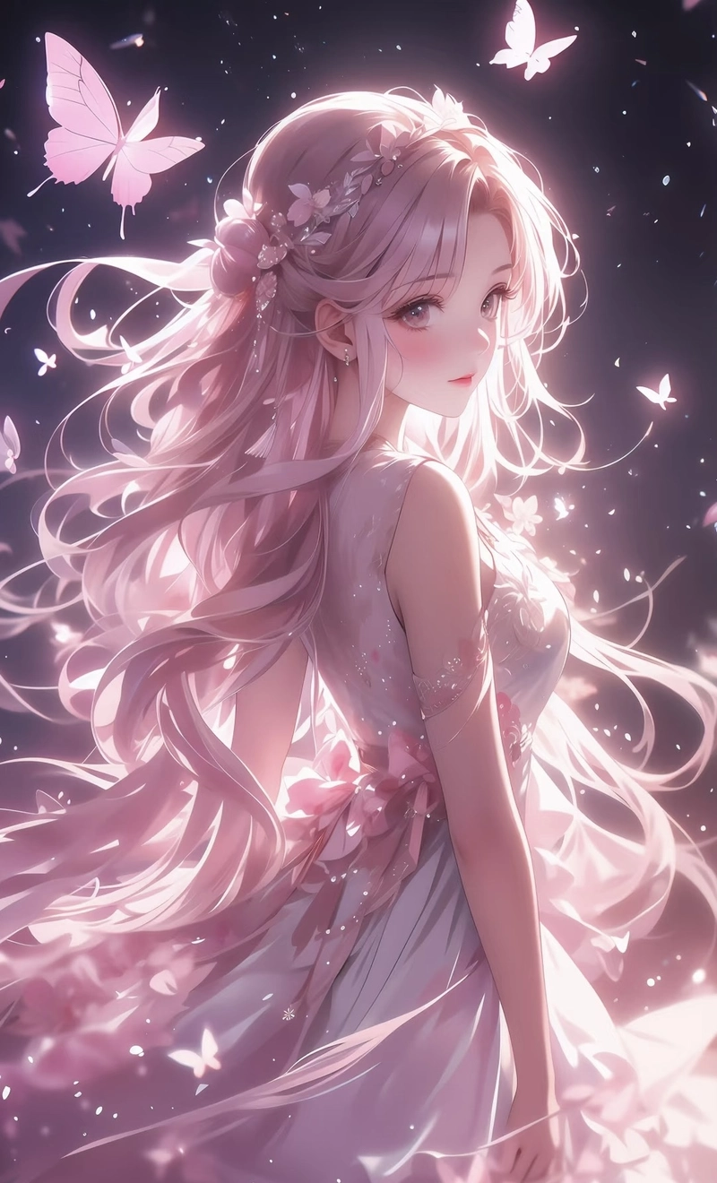 Hình anime nữ mang vẻ đẹp nhẹ nhàng và thanh thoát