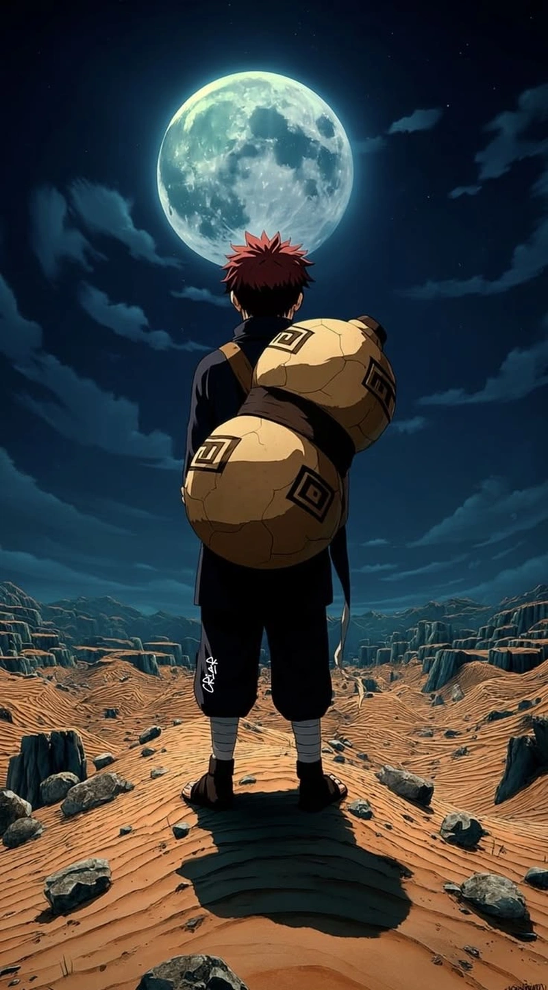 Hình nền Gaara anime phong cách tối giản cuốn hút