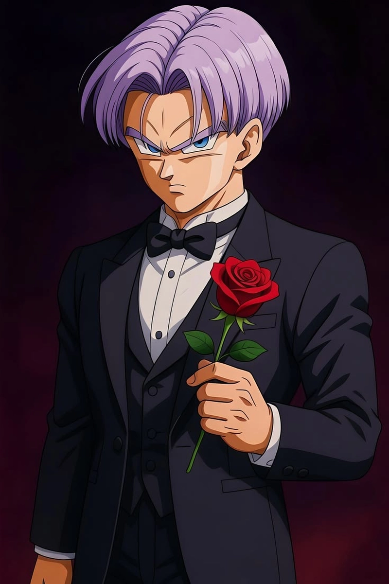 Hình nền anime chiến binh tóc tím Trunks cực ngầu