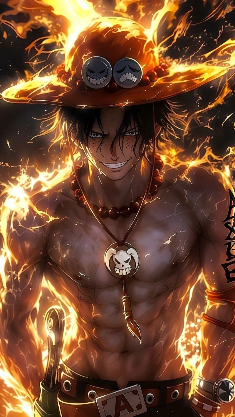 Hình nền anime lửa đẹp mắt ảnh Portgas D. Ace