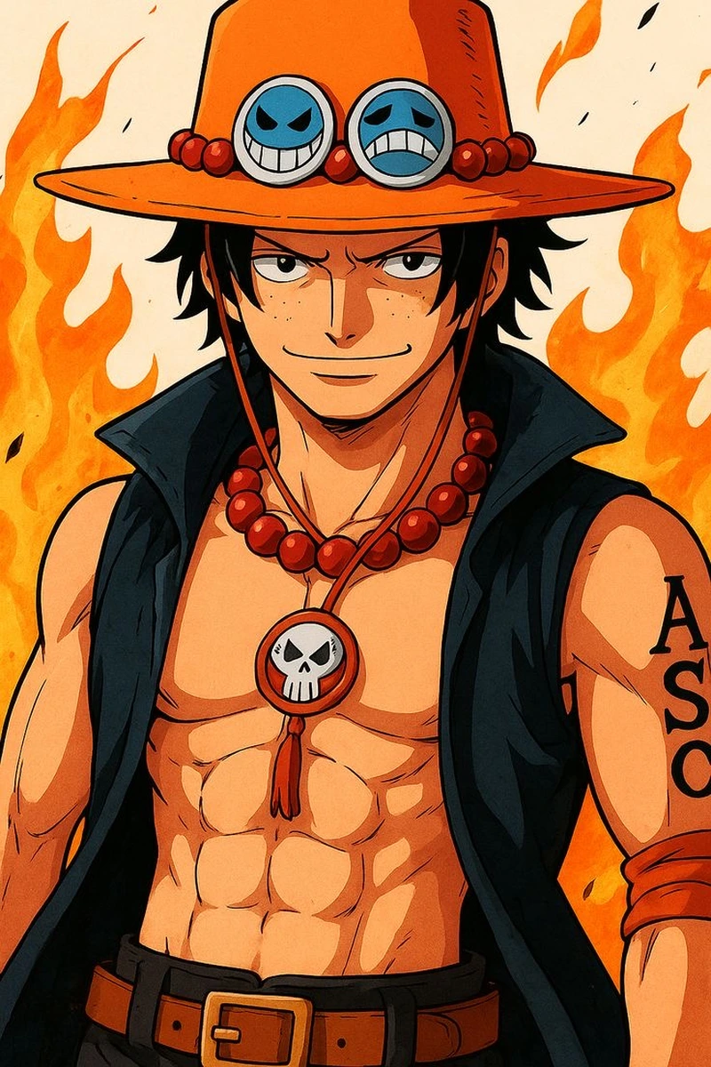 Hình nền anime rực lửa Portgas D. Ace