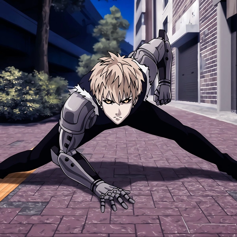 Khoảnh khắc anime Genos thần thái cuốn hút
