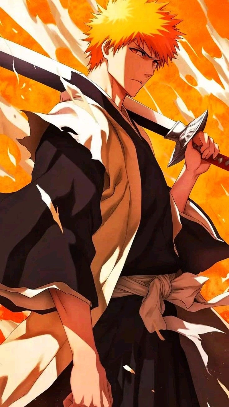 Khung hình Kurosaki Ichigo cùng phong thái đầy bản lĩnh