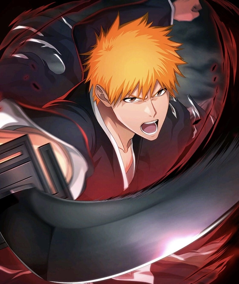 Khung hình Kurosaki Ichigo với thần thái mạnh mẽ nổi bật