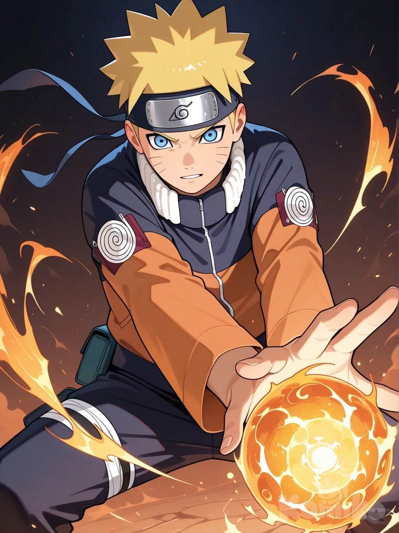Khung hình Naruto ngầu mang phong cách anh hùng anime
