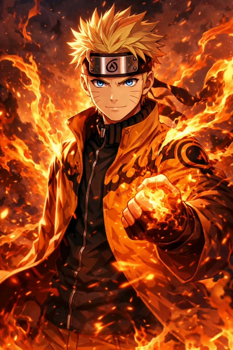 Khung hình Naruto ngầu với phong cách chiến binh anime