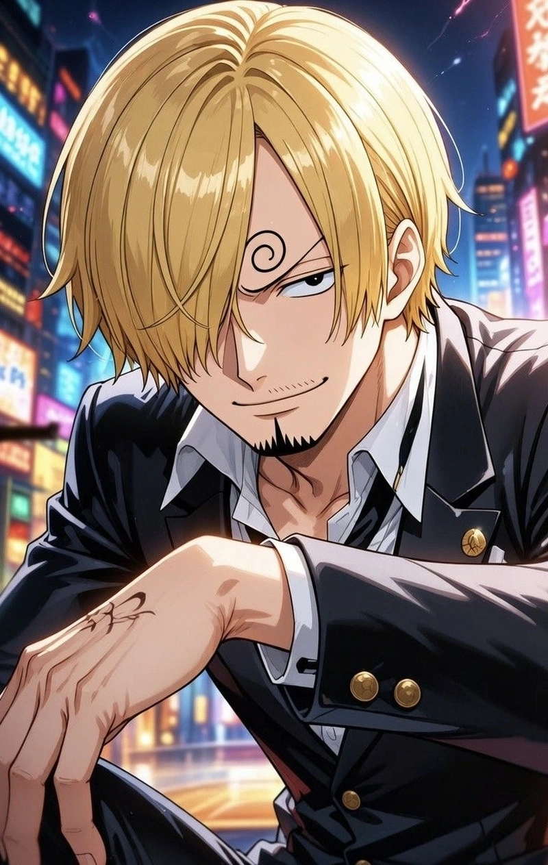 Khung hình Sanji với phong thái quý ông lịch lãm