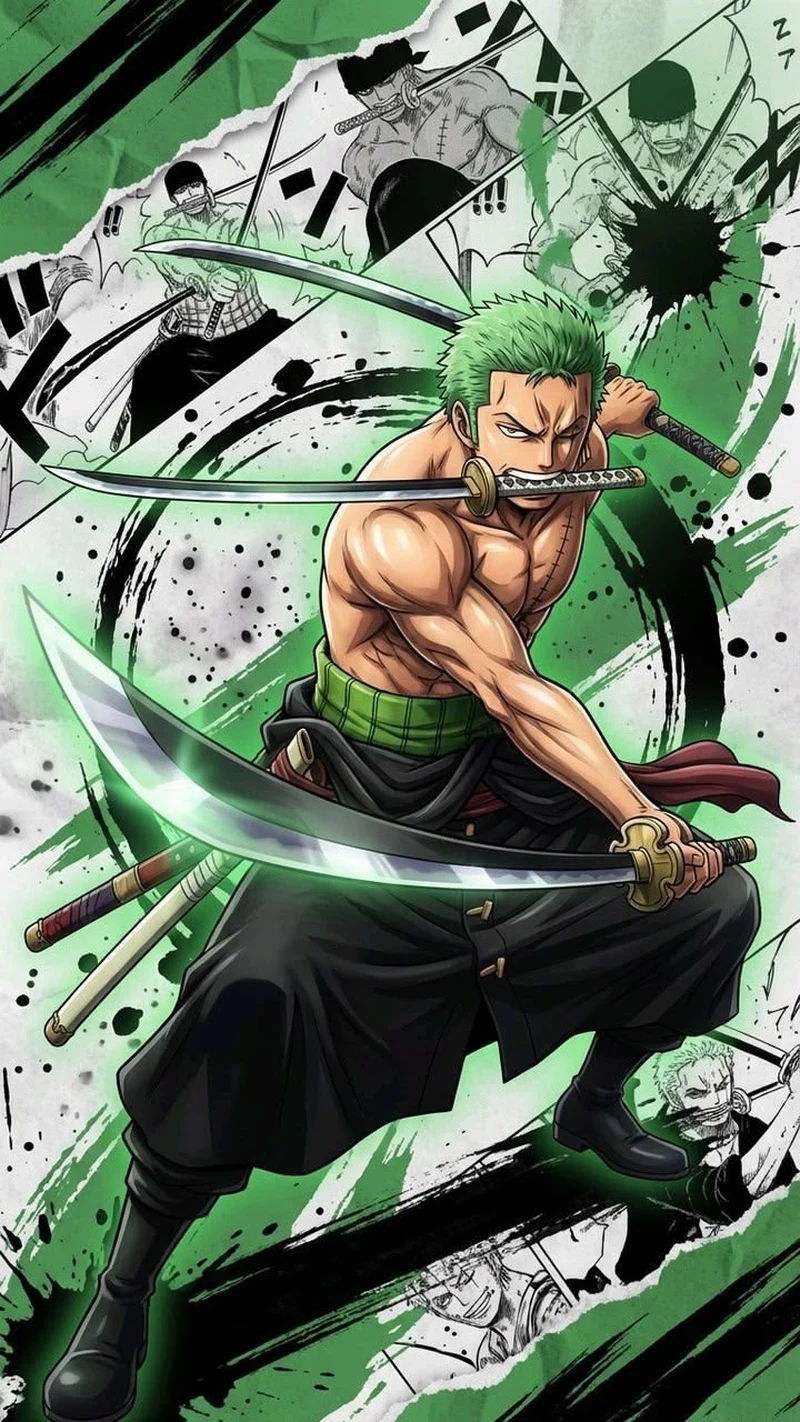 Khung hình Zoro cùng phong thái kiếm sĩ mạnh mẽ