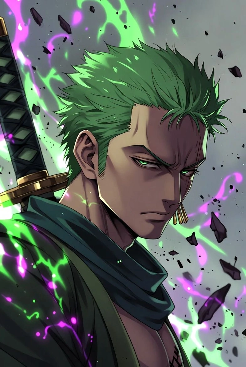 Khung hình Zoro cùng thần thái đầy bản lĩnh