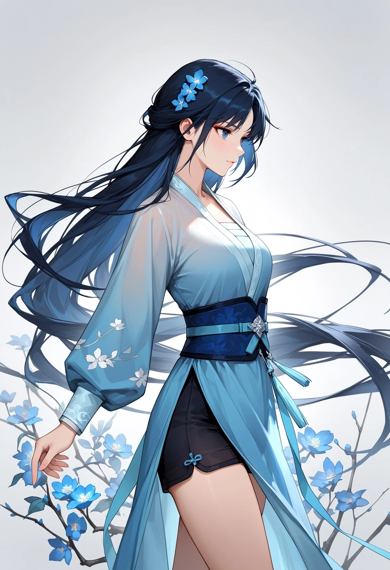 Khung hình anime nữ mang vẻ đẹp trong trẻo dịu dàng
