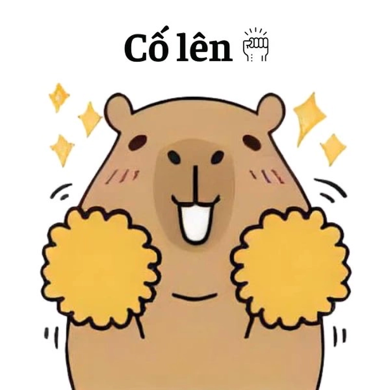 Meme cố lên cùng dòng chữ động viên đầy hài hước