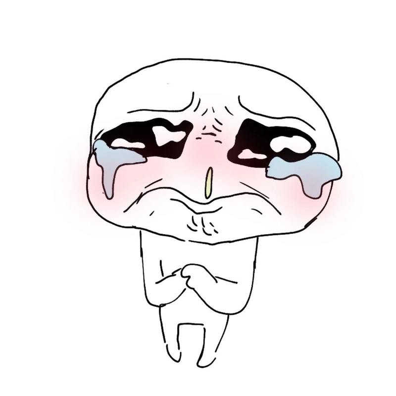 Meme tủi thân với gương mặt buồn bã ngộ nghĩnh