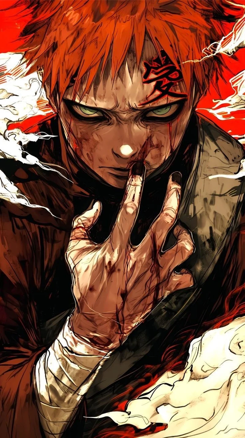 Nhân vật Gaara phong cách anime phù hợp ảnh đại diện