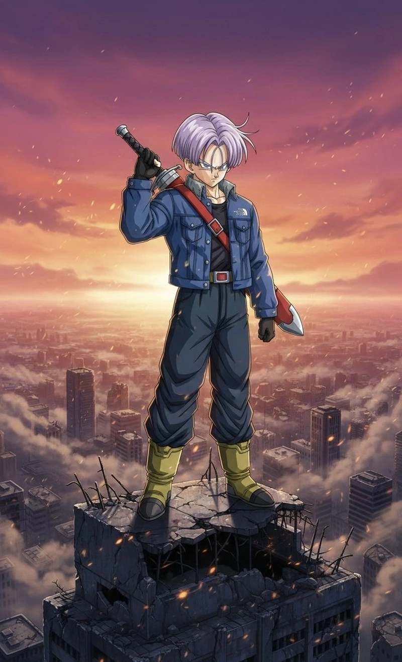 Nhân vật anime cầm kiếm sắc bén Trunks