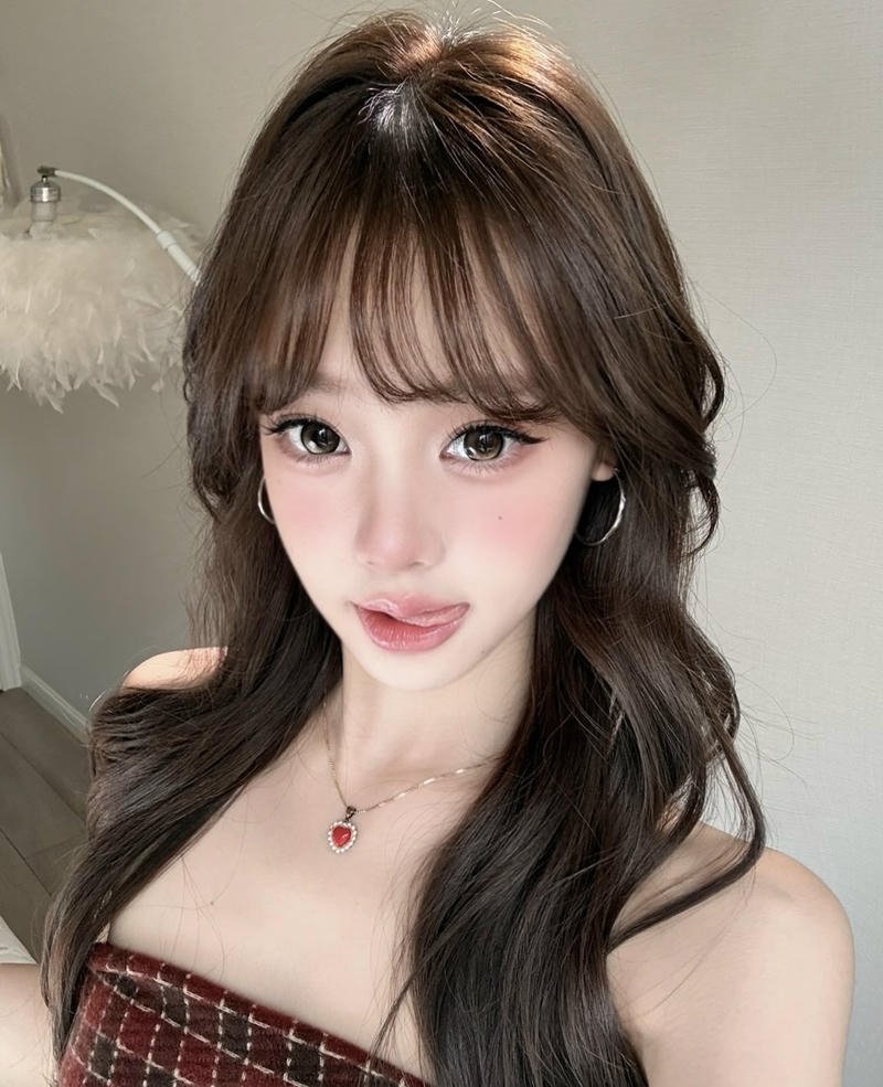 Nhân vật gái xinh douyin nổi bật với layout trang điểm Hàn