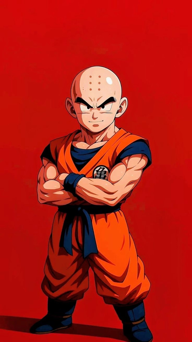 Nhân vật võ sĩ với ánh nhìn sắc bén ảnh Krillin