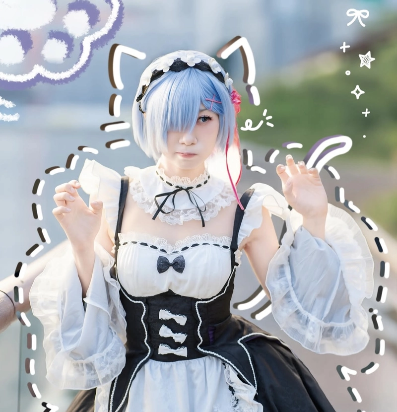 Rem cosplay được yêu thích bởi tạo hình dễ thương