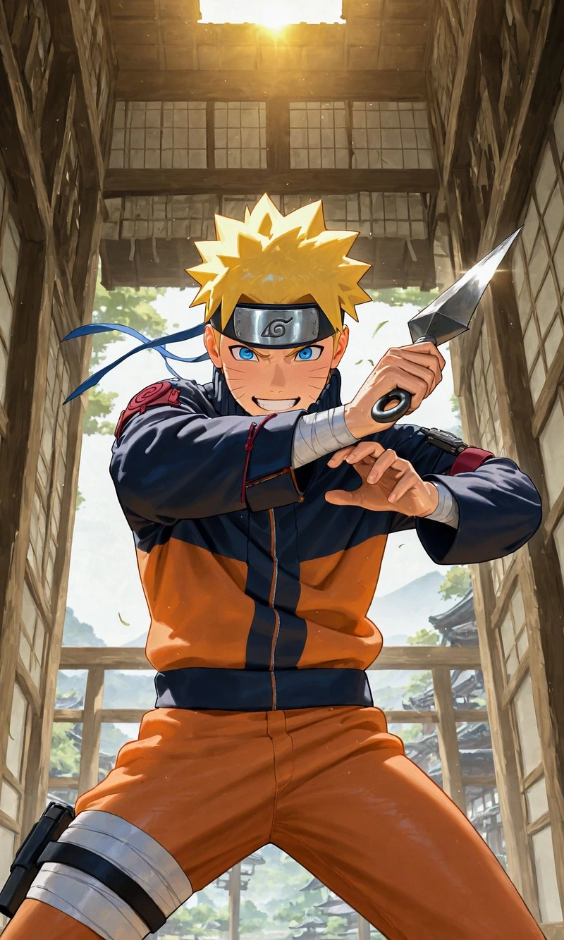 Tạo hình Naruto ngầu với phong thái chiến đấu cuốn hút