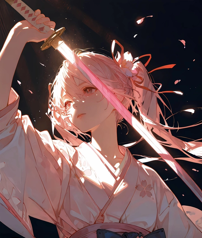 Tạo hình nữ kiếm sĩ với phong cách anime ấn tượng