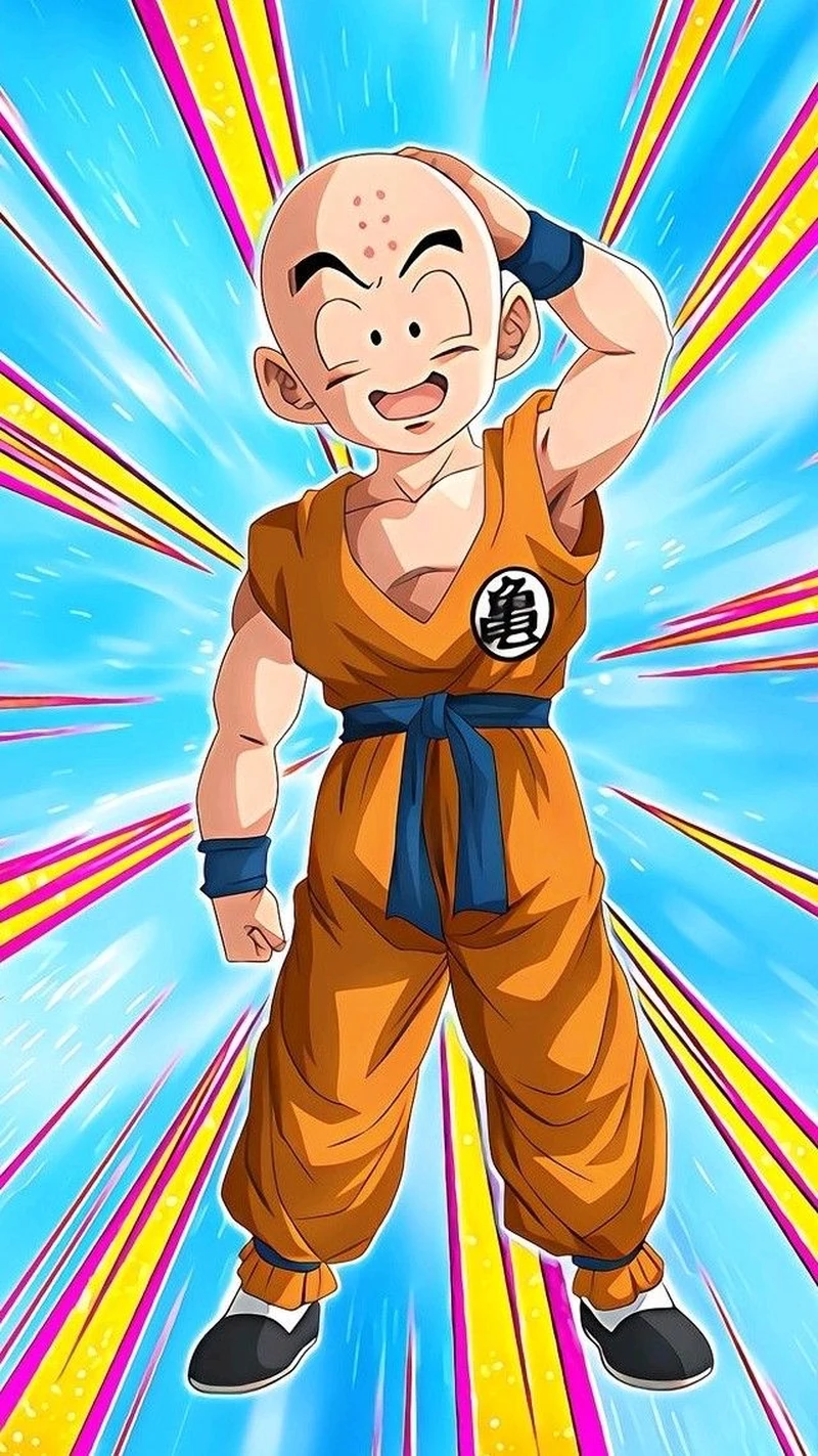 Tư thế bay trên không trung trong cảnh chiến đấu Krillin