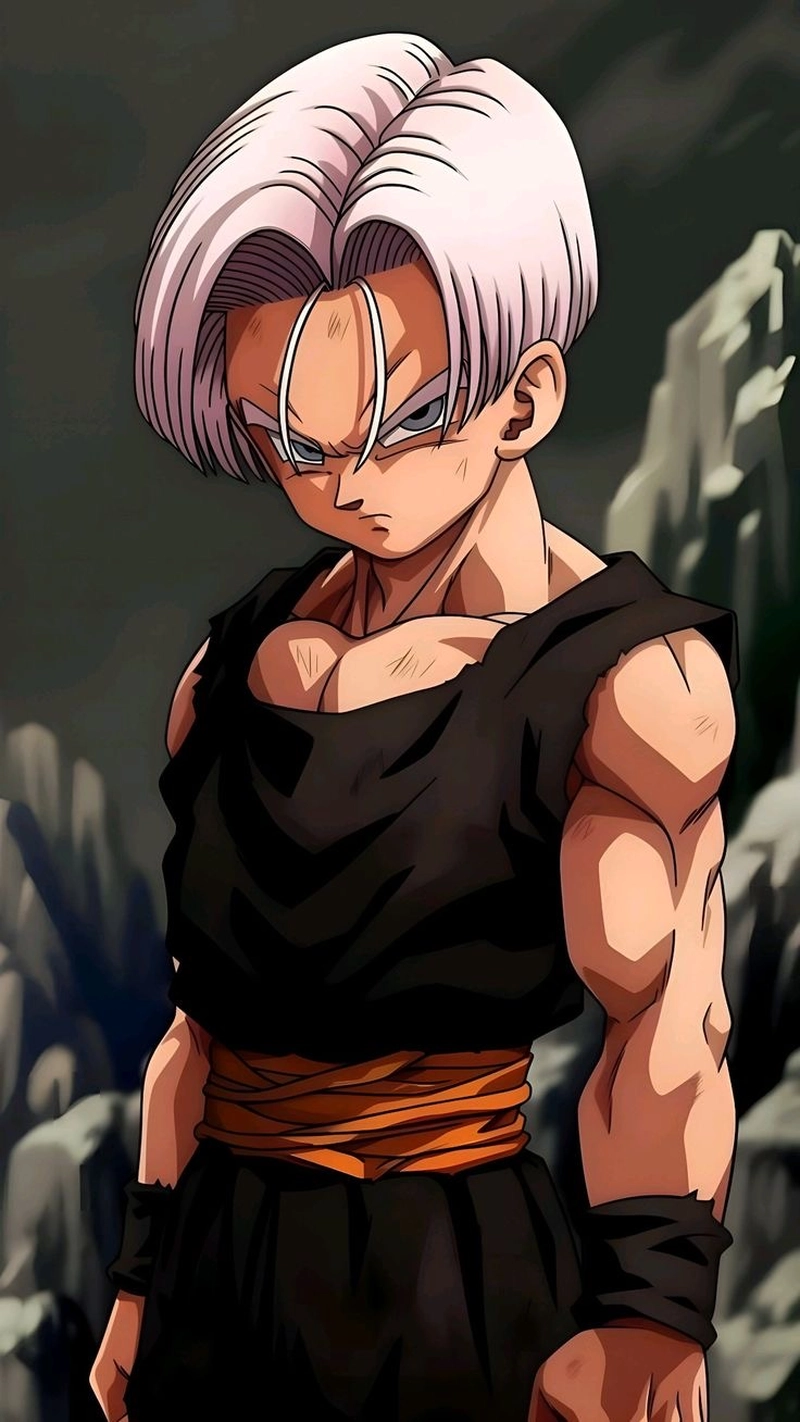 Tư thế chiến đấu quyết liệt của nhân vật Dragon Ball Trunks