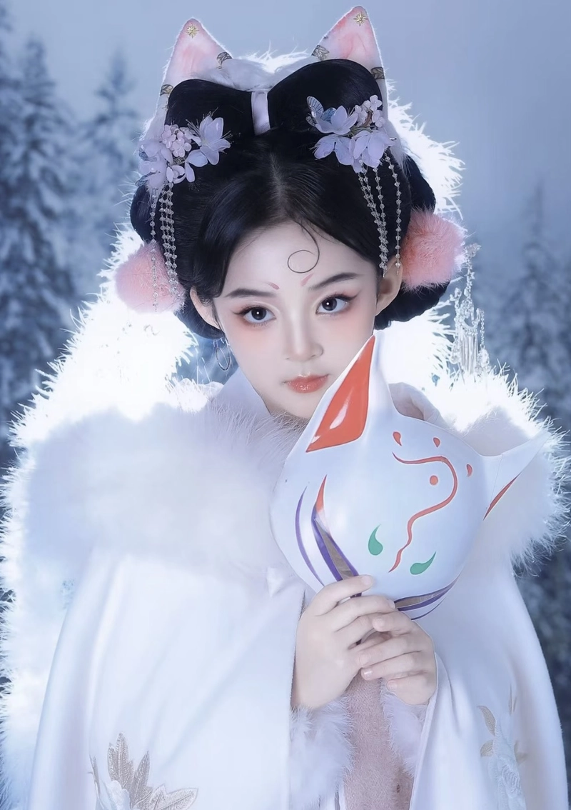 gái xinh cosplay cáo trắng mê mẩn