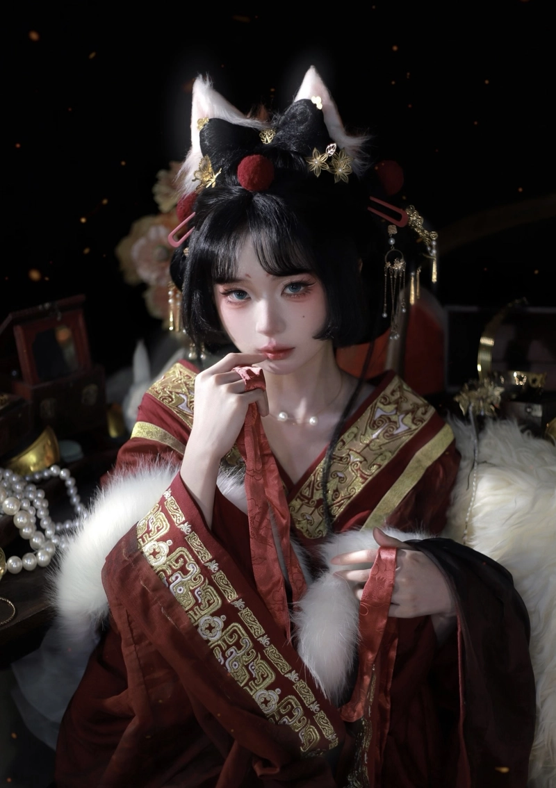 gái xinh cosplay cáo với phong cách trẻ trung cổ trang