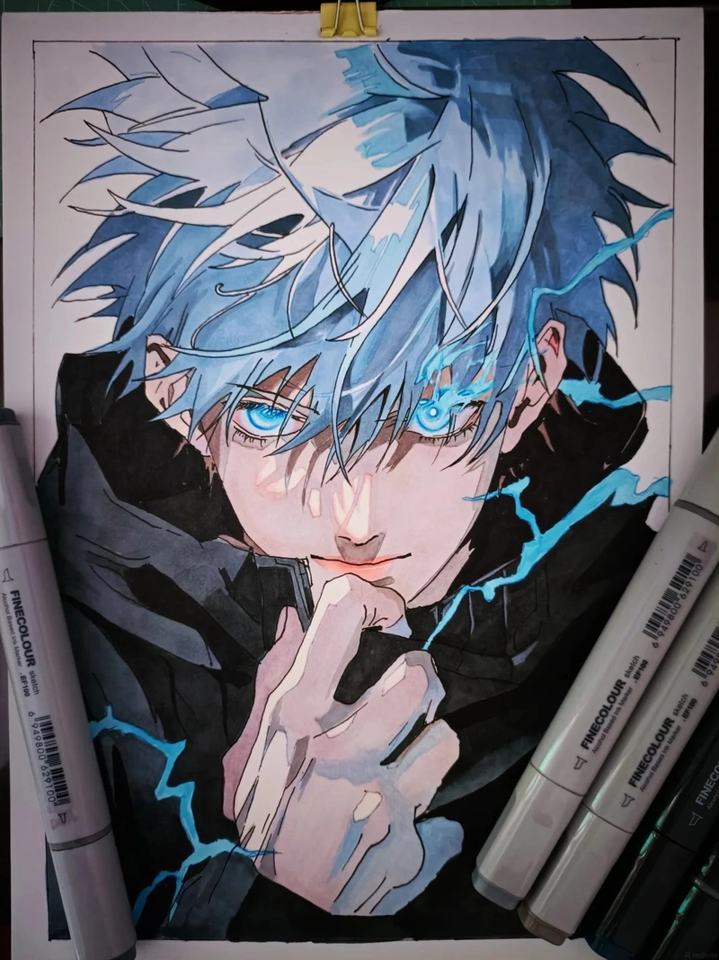hình ảnh tranh vẽ anime nam được vẽ theo yêu cầu