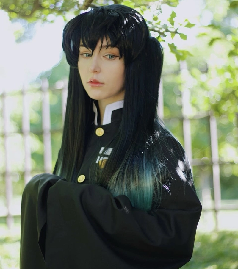 hình muichirou cosplay với tạo hình chuẩn hà trụ nổi tiếng