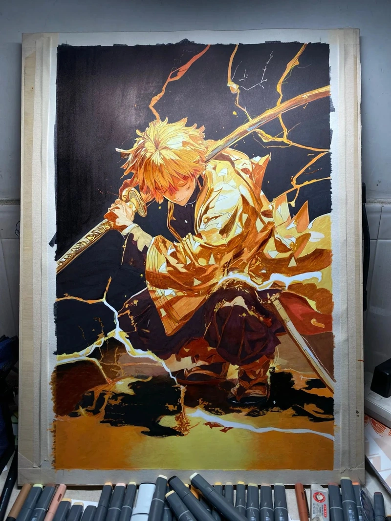 tranh vẽ anime nam mang phong cách hiện đại cuốn hút