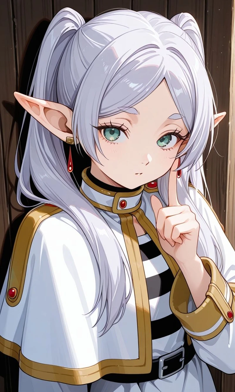 Ảnh Frieren anime ngoài trời với phong cảnh cực đẹp mắt